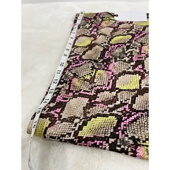 NWT Leith Size M Taupe Pink Tan Green Snakeskin Midi Skirt MSRP $49 - Picture 4 of 11